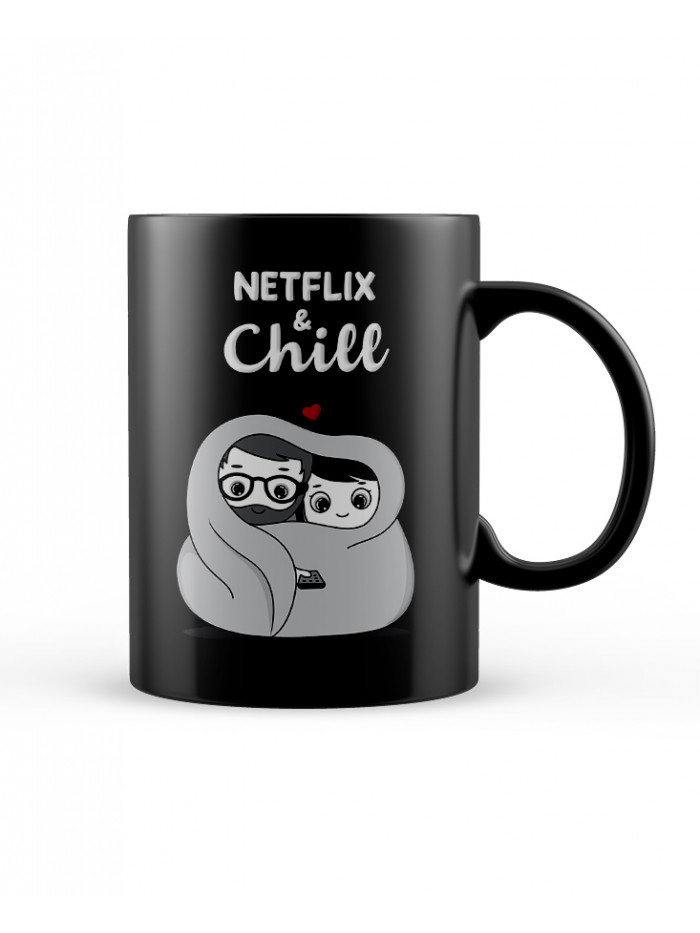 Netflix & Chill - Black Mug