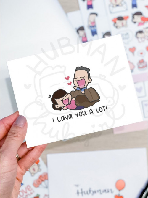 I lava you a lot - Greeting Card