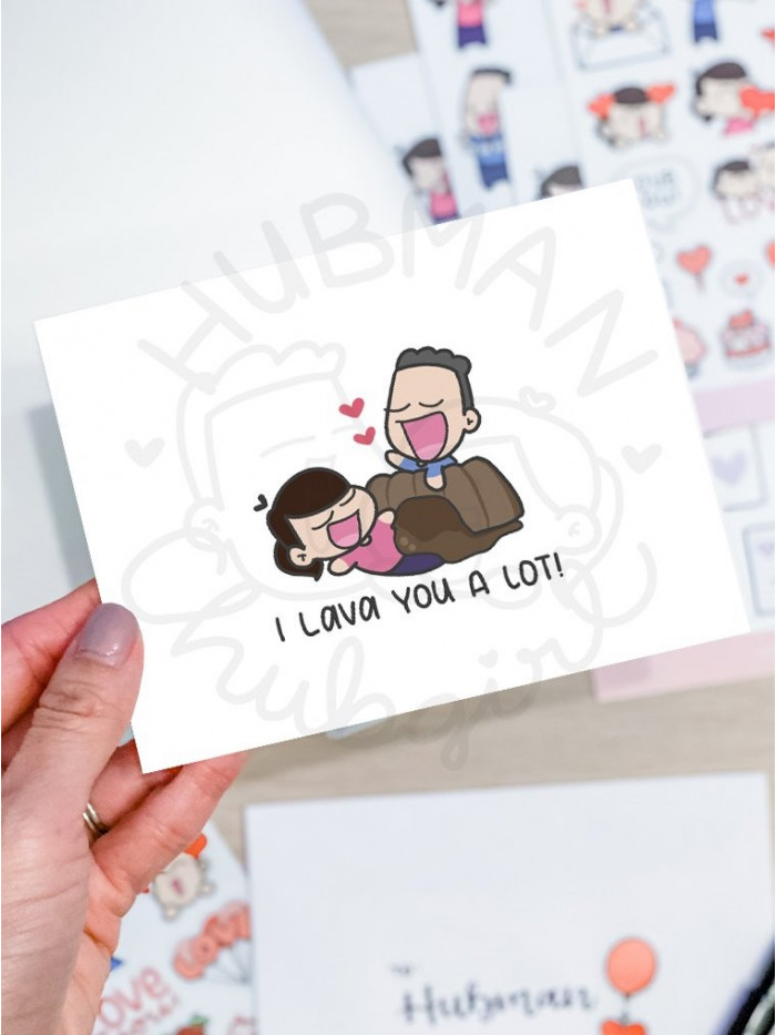 I lava you a lot - Greeting Card