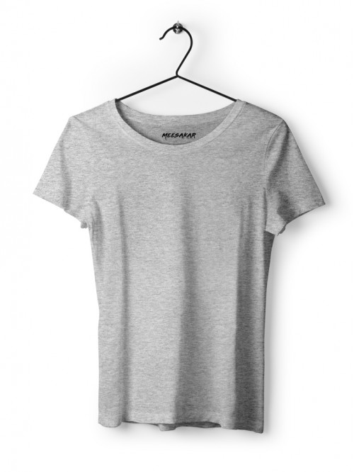Women's Half Sleeve : Grey Melange