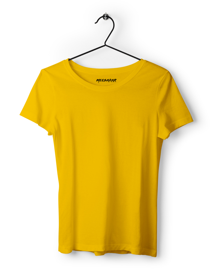 Women's Half Sleeve : Golden Yellow
